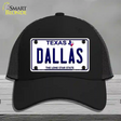 Dallas Texas Novelty License Plate Hat Mesh / Black