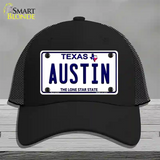 Austin Texas Novelty License Plate Hat Mesh / Black