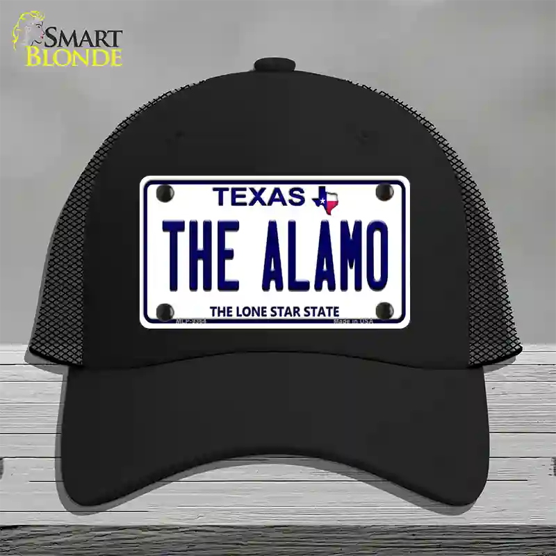 Alamo Texas Novelty License Plate Hat Mesh / Black