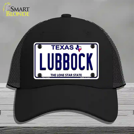 Lubbock Texas Novelty License Plate Hat Mesh / Black