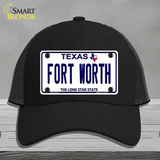 Fort Worth Texas Novelty License Plate Hat Mesh / Black