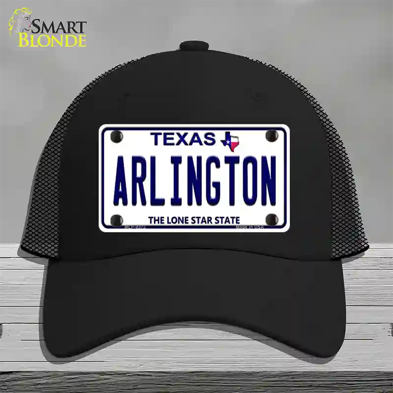 Arlington Texas Novelty License Plate Hat Mesh / Black