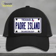 Padre Island Texas Novelty License Plate Hat Mesh / Black