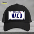 Waco Texas Novelty License Plate Hat Mesh / Black