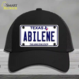 Abilene Texas Novelty License Plate Hat Mesh / Black