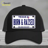 Born and Raised Texas Novelty License Plate Hat Mesh / Black