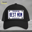 Best Mom Texas Novelty License Plate Hat Mesh / Black