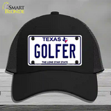 Golfer Texas Novelty License Plate Hat Mesh / Black