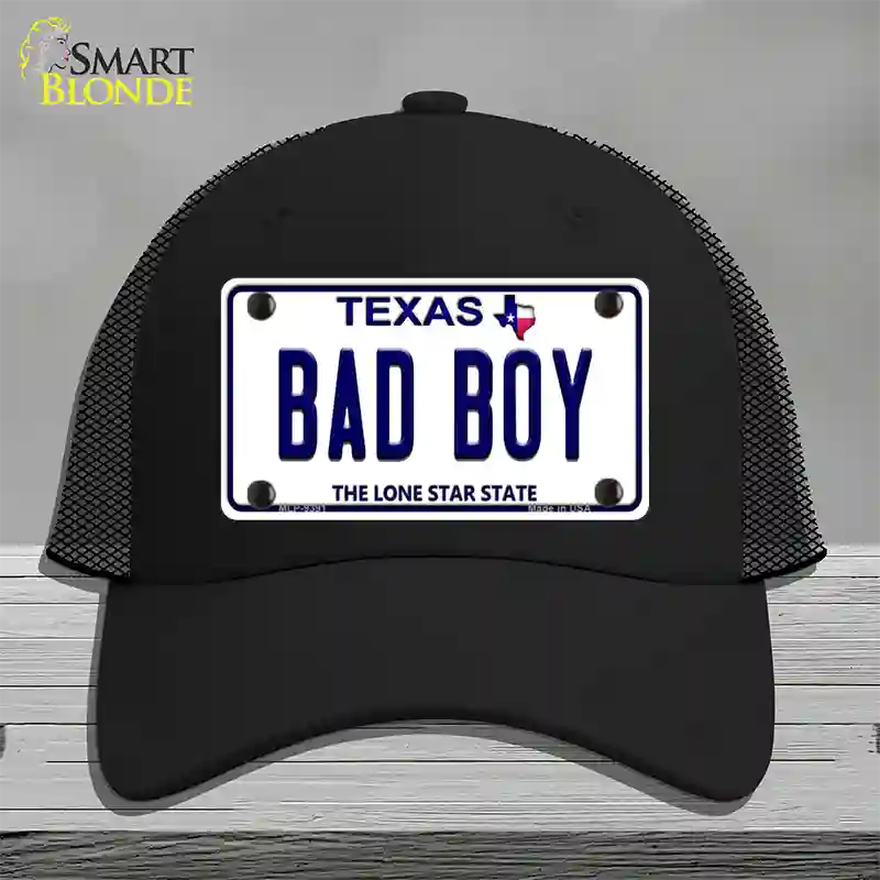 Bad Boy Texas Novelty License Plate Hat Mesh / Black