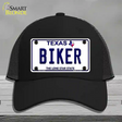 Biker Texas Novelty License Plate Hat Mesh / Black