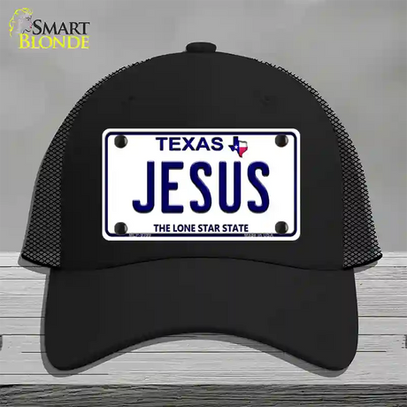 Jesus Texas Novelty License Plate Hat Mesh / Black