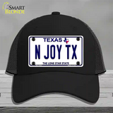 N Joy TX Texas Novelty License Plate Hat Mesh / Black