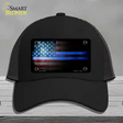 American Flag Police Novelty License Plate Hat Mesh / Black