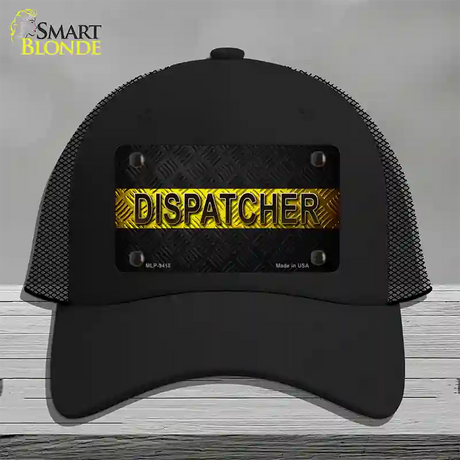 Dispatcher Novelty License Plate Hat Mesh / Black