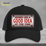 Seemed Like A Good Idea Novelty License Plate Hat Mesh / Black