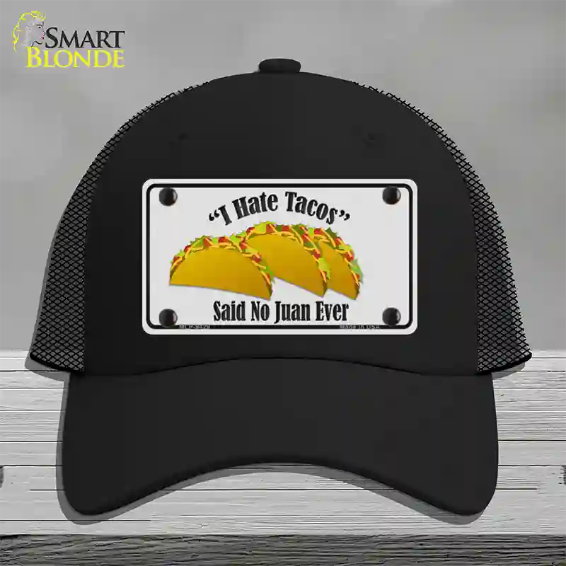 Tacos Novelty License Plate Hat Mesh / Black