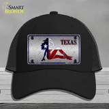 Texas Girl Diamond Novelty License Plate Hat Mesh / Black