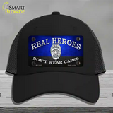 Real Heroes Blue Novelty License Plate Hat Mesh / Black