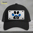 Thin Blue Line Paw K-9 Novelty License Plate Hat Mesh / Black