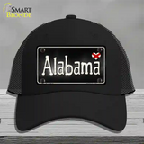 Alabama Flag Script Novelty License Plate Hat Mesh / Black