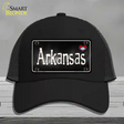 Arkansas Flag Script Novelty License Plate Hat Mesh / Black