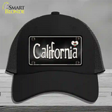 California Flag Script Novelty License Plate Hat Mesh / Black