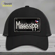 Mississippi Flag Script Novelty License Plate Hat Mesh / Black