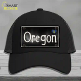 Oregon Flag Script Novelty License Plate Hat Mesh / Black