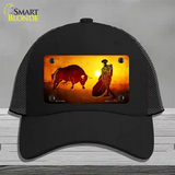 Bullfight With Sun Novelty License Plate Hat Mesh / Black