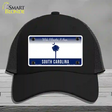 South Carolina I Breathe Blank Novelty License Plate Hat Mesh / Black