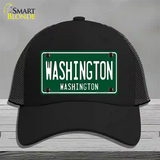 Washington Vintage Green Novelty License Plate Hat Mesh / Black