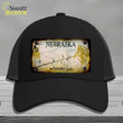 Nebraska Gov Rusty Blank Novelty License Plate Hat Mesh / Black