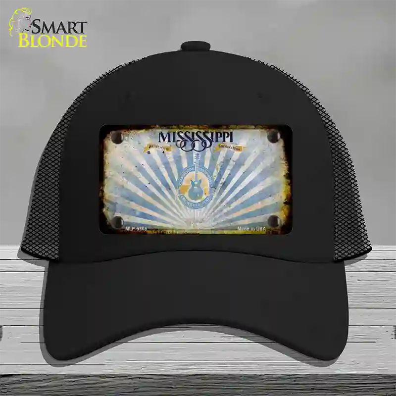 Mississippi Creative Culture Rusty Blank Novelty License Plate Hat Mesh / Black