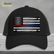 American Flag Police / Fire Novelty License Plate Hat Mesh / Black