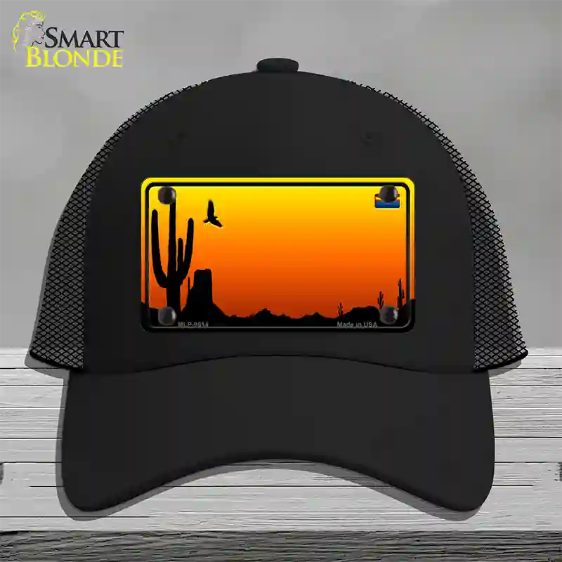 AZ Blank Scenic Novelty License Plate Hat Mesh / Black