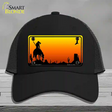 End Trail Blank Scenic Novelty License Plate Hat Mesh / Black