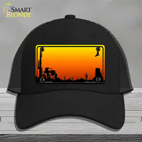 Jeep Blank Scenic Novelty License Plate Hat Mesh / Black