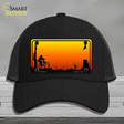 Biker Blank Scenic Novelty License Plate Hat Mesh / Black