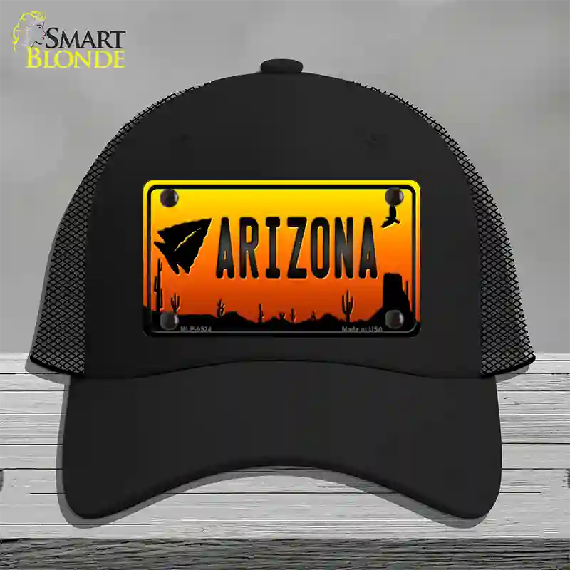 Arrowhead Arizona Scenic Novelty License Plate Hat Mesh / Black