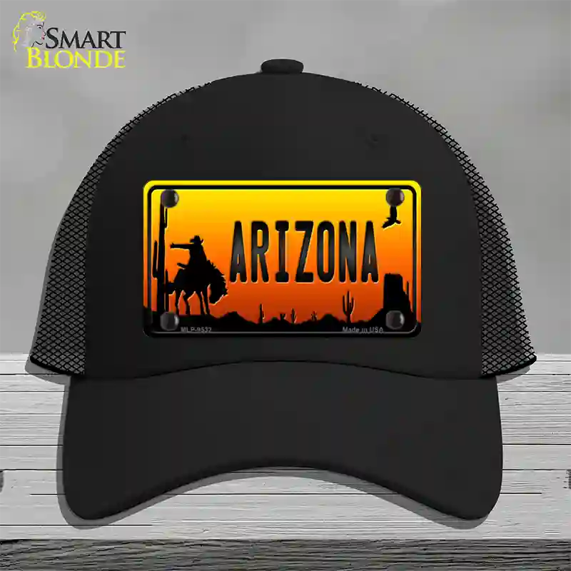 Rodeo Arizona Scenic Novelty License Plate Hat Mesh / Black