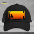 Rodeo Blank Scenic Novelty License Plate Hat Mesh / Black