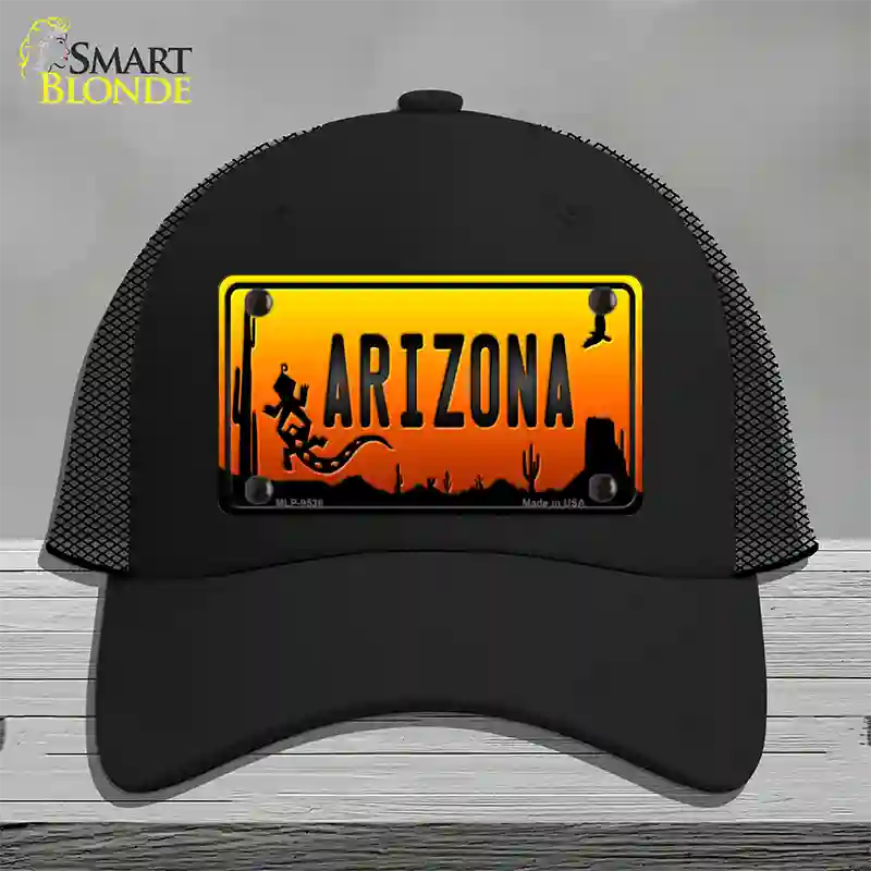 Lizard Arizona Scenic Novelty License Plate Hat Mesh / Black