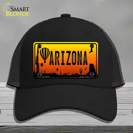 Balloon Arizona Scenic Novelty License Plate Hat Mesh / Black