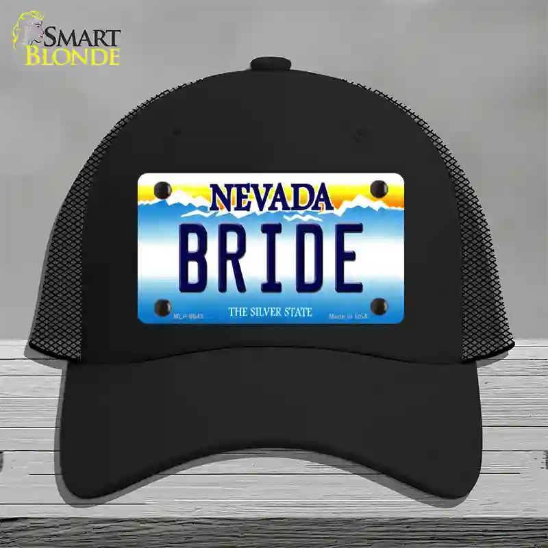 Bride Nevada Novelty License Plate Hat Mesh / Black