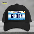 Groom Nevada Novelty License Plate Hat Mesh / Black