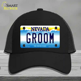 Groom Nevada Novelty License Plate Hat Mesh / Black