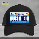 Just Wed Nevada Novelty License Plate Hat Mesh / Black