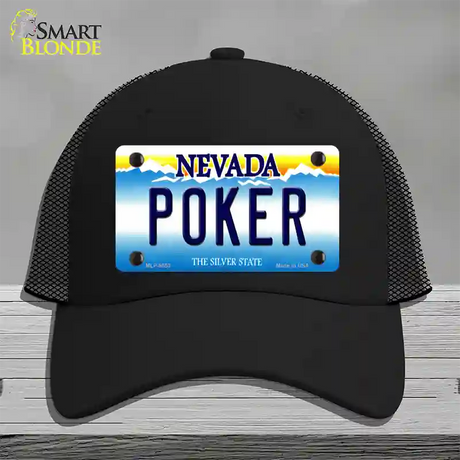 Poker Nevada Novelty License Plate Hat Mesh / Black