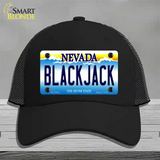 Black Jack Nevada Novelty License Plate Hat Mesh / Black