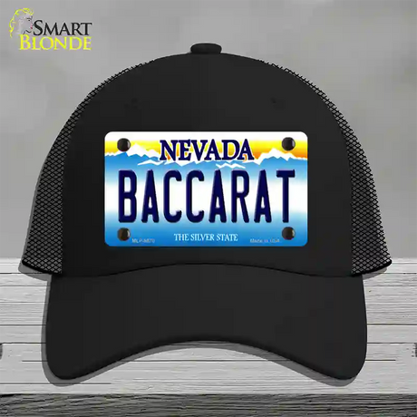 Baccarat Nevada Novelty License Plate Hat Mesh / Black